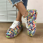 Women's Casual Graffiti Platform Sneaker