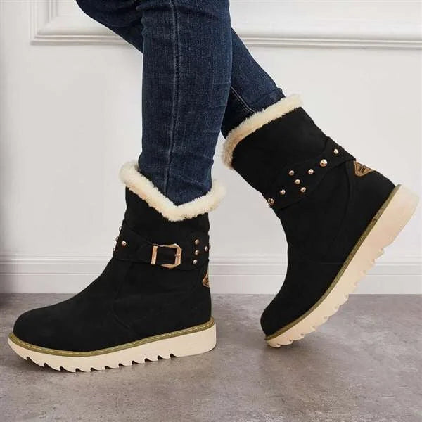 Last Day 50% OFF-Women Winter Warm Fur Lined Snow Ankle Boots
