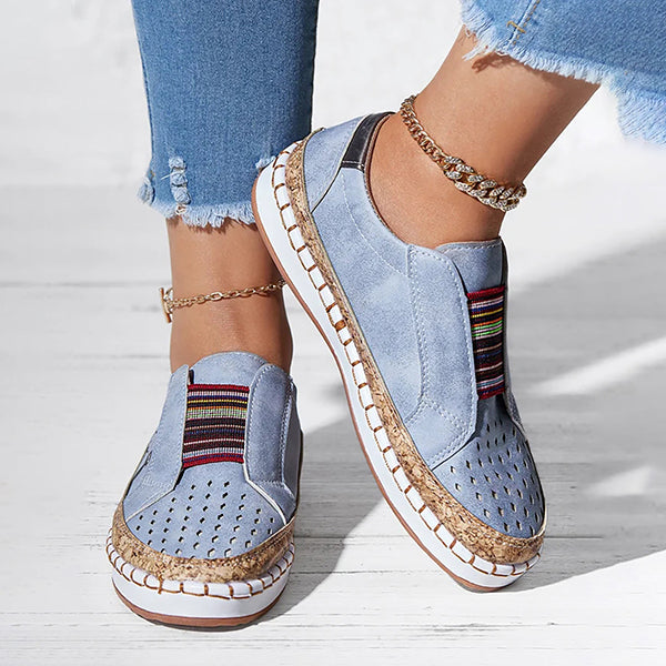 🔥LAST DAY 70% OFF - Women Comfortable Hollow Lightweight Low Top Slip On