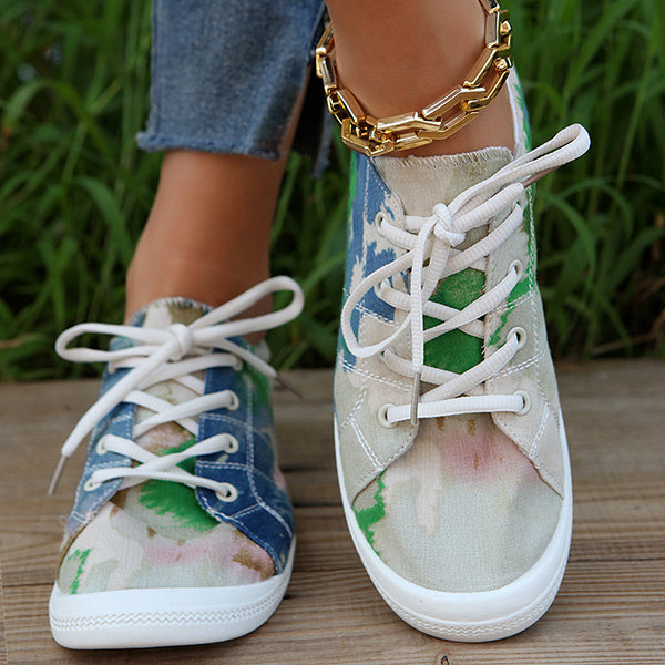 🔥LAST DAY 70% OFF - Women's Casual Comfy Lace Up Non-Slip Canvas Shoes