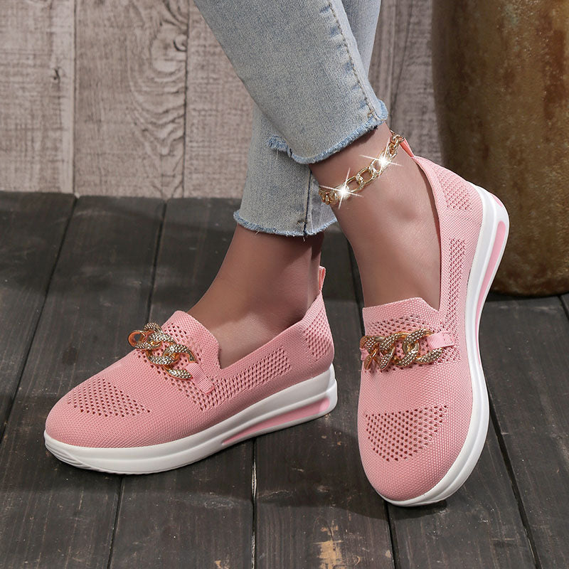 🔥LAST DAY 49% OFF - Women's Woven Breathable Orthopedic Wedge Sneakers