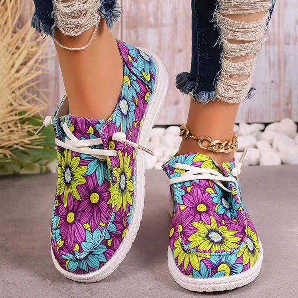 🔥LAST DAY 50% OFF - Women's Casual Comfy Color Printing Canvas Shoes