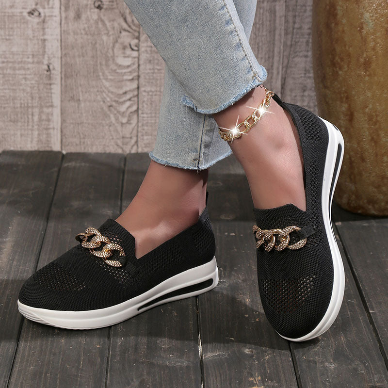 🔥LAST DAY 49% OFF - Women's Woven Breathable Orthopedic Wedge Sneakers