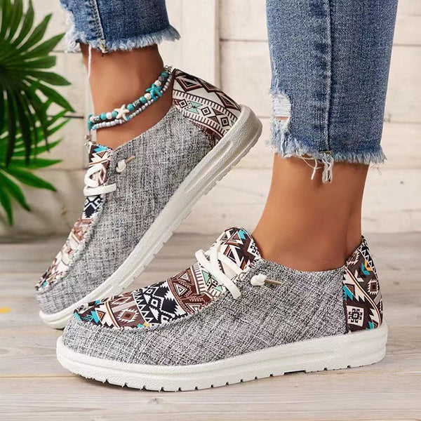 🔥LAST DAY 50% OFF - Women's Casual Comfy Tribal Pattern Canvas Shoes