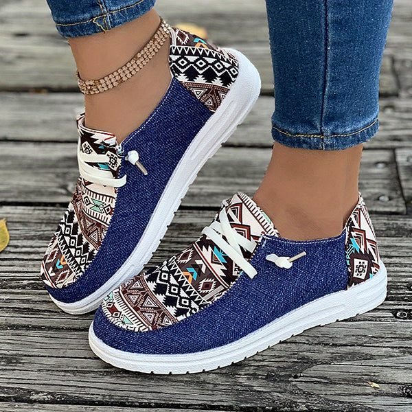 🔥LAST DAY 50% OFF - Women's Casual Comfy Tribal Pattern Canvas Shoes