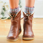 Women's Vintage Buttery-Soft Waterproof Wool Lining Boots