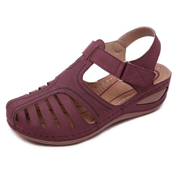 Women's Casual Bohemia Gladiator Wedge Shoes Comfortable Ankle Strap Outdoor Platform Sandals