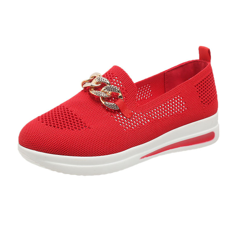 🔥LAST DAY 49% OFF - Women's Woven Breathable Orthopedic Wedge Sneakers