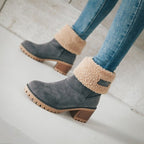 Women's Fleece Lined Chunky Heel Snow Boots