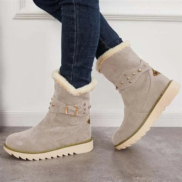 Last Day 50% OFF-Women Winter Warm Fur Lined Snow Ankle Boots