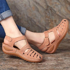 Women's Casual Bohemia Gladiator Wedge Shoes Comfortable Ankle Strap Outdoor Platform Sandals