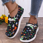 🔥LAST DAY 50% OFF - Women's Casual Comfy Lightweight Halloween Pumpkin Print Canvas Shoes