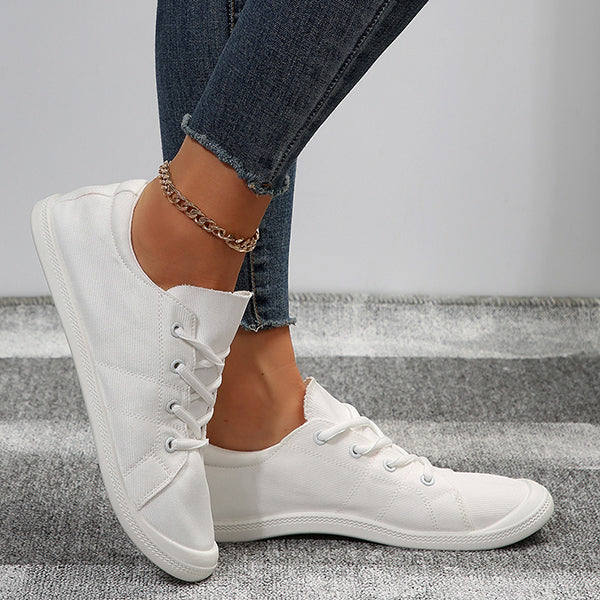 🔥LAST DAY 70% OFF - Women's Casual Comfy Lace Up Non-Slip Canvas Shoes