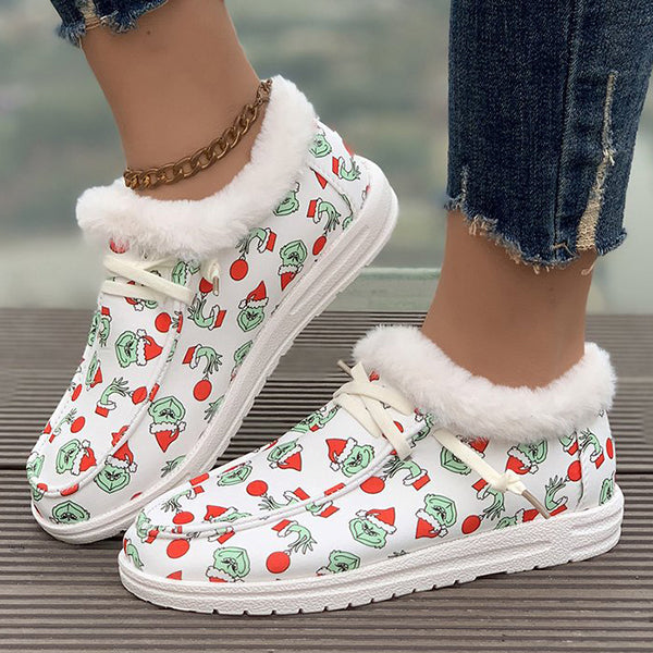 LAST DAY 50% OFF-Women's Christmas Style Plush Comfort Winter Snow Boots