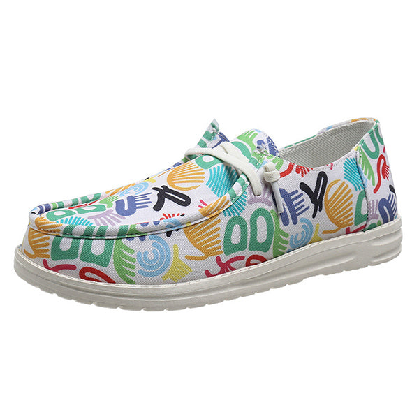 🔥LAST DAY 70% OFF - Women's Casual Comfy Lightweight Graffiti Pattern Canvas Shoes