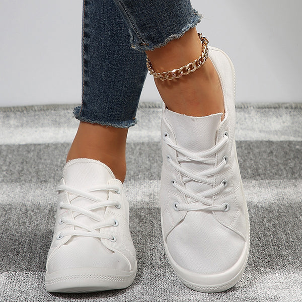 🔥LAST DAY 70% OFF - Women's Casual Comfy Lace Up Non-Slip Canvas Shoes