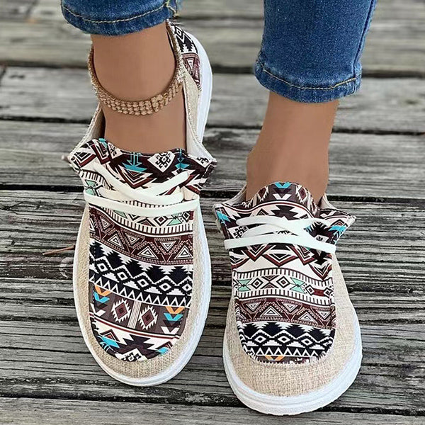 🔥LAST DAY 50% OFF - Women's Casual Comfy Tribal Pattern Canvas Shoes