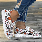 🔥LAST DAY 50% OFF - Women's Casual Comfy Baseball Print Canvas Shoes