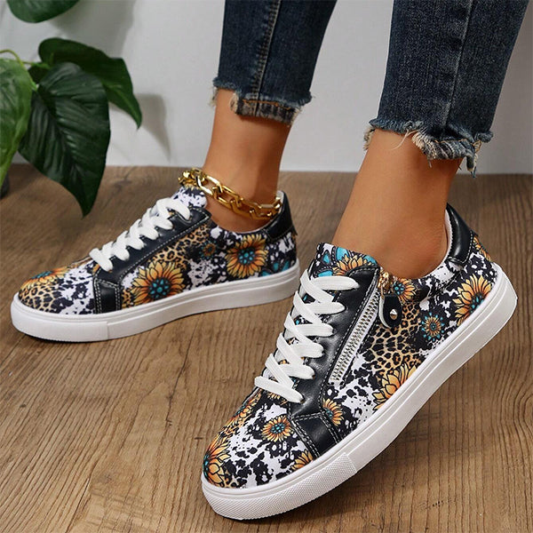 🔥LAST DAY 50% OFF - Women's Casual Comfy Lace Up Round Toe Low Top Walking Shoes