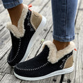 LAST DAY 50% OFF-Women's Comfort Winter Flat Faux Fur Snow Boots