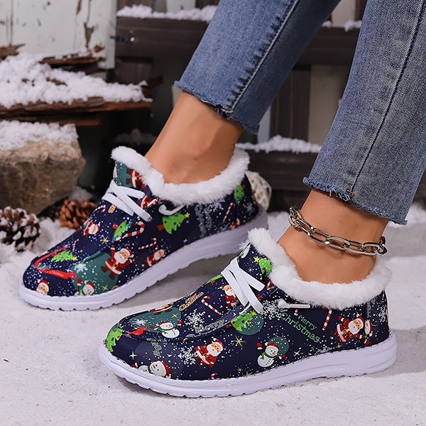 LAST DAY 50% OFF-Women's Christmas Style Plush Comfort Winter Snow Boots
