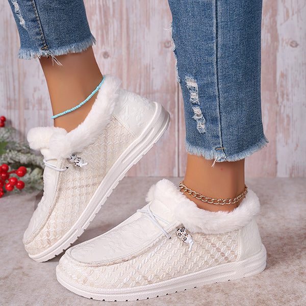 LAST DAY 50% OFF-Women's Comfort Embroidered Furry Snow Boots