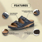LAST DAY 50% OFF-Breathable Orthopedic Adjustable Ladies Leather Sandals