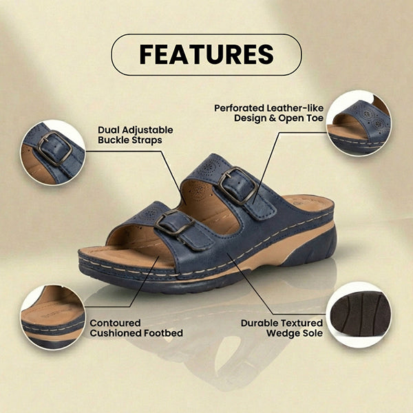 LAST DAY 50% OFF-Breathable Orthopedic Adjustable Ladies Leather Sandals