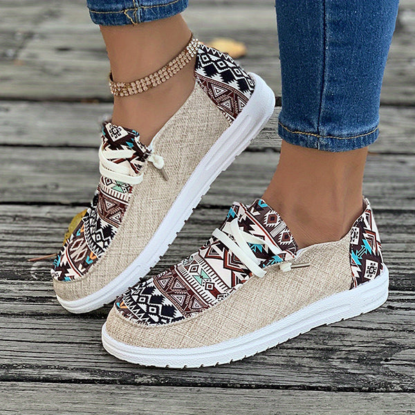 🔥LAST DAY 50% OFF - Women's Casual Comfy Tribal Pattern Canvas Shoes