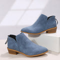 LAST DAY 75% OFF-Women's Comfortable Low Heel Ankle Zipper Chunky Boots