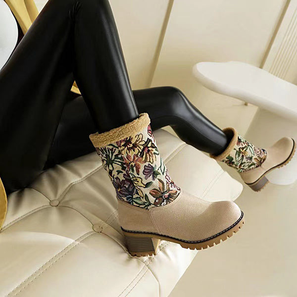 Women's Comfortable Winter Fur Warm Snow Boots