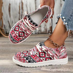 🔥LAST DAY 50% OFF - Women's Tribal Print Casual Comfy  Lightweight Soft Sole Canvas Shoes