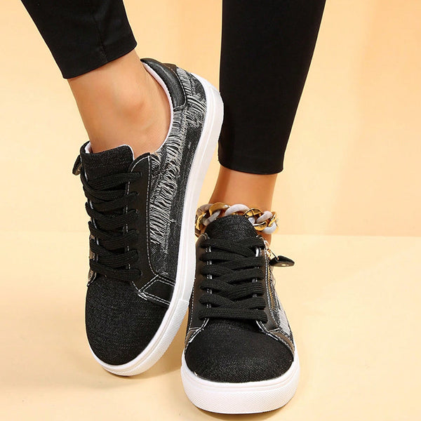 🔥LAST DAY 50% OFF - Women's Casual Comfy Lace Up Round Toe Low Top Walking Shoes