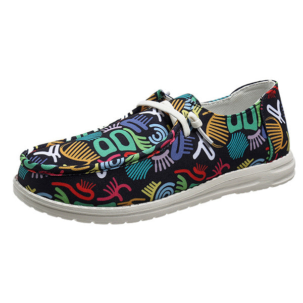 🔥LAST DAY 70% OFF - Women's Casual Comfy Lightweight Graffiti Pattern Canvas Shoes