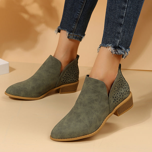 LAST DAY 75% OFF-Women Casual Leather Moccasin Boots