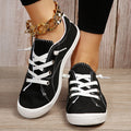 🔥LAST DAY 70% OFF - Women's Casual Lightweight Round Toe Lace-up Canvas Shoes