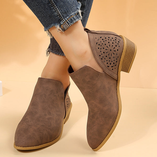 LAST DAY 75% OFF-Women Casual Leather Moccasin Boots