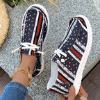 🔥LAST DAY 50% OFF - Women's Casual Comfy Lightweight Flag Pattern Canvas Shoes
