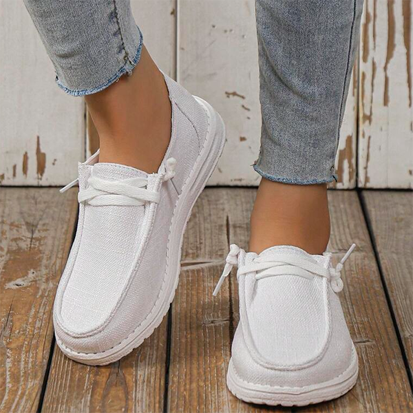 🔥LAST DAY 49% OFF - Women's Sneakers Low Top Casual Breathable Canvas Slippers