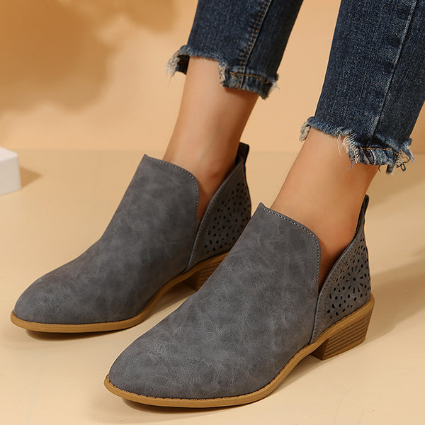 LAST DAY 75% OFF-Women Casual Leather Moccasin Boots