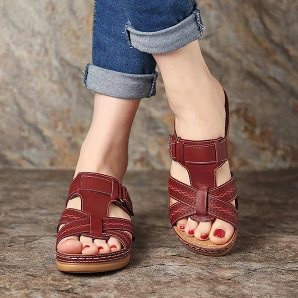 Last Day 49% OFF Women Premium Leather Orthopedic Sandals