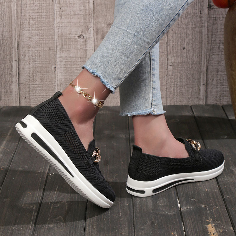 🔥LAST DAY 49% OFF - Women's Woven Breathable Orthopedic Wedge Sneakers