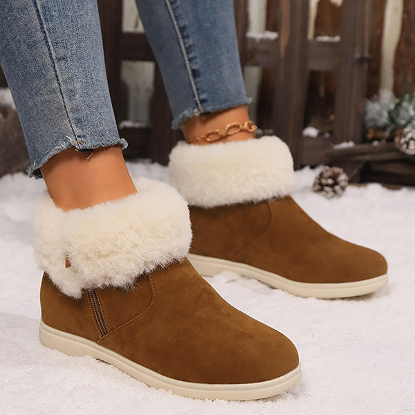 Last Day 50% OFF-Women's Classic Slip Resistant Suede Casual Warm Snow Boots