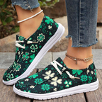 🔥LAST DAY 50% OFF - Women's Casual Comfy Lightweight Four-Leaf Clover Print Canvas Shoes