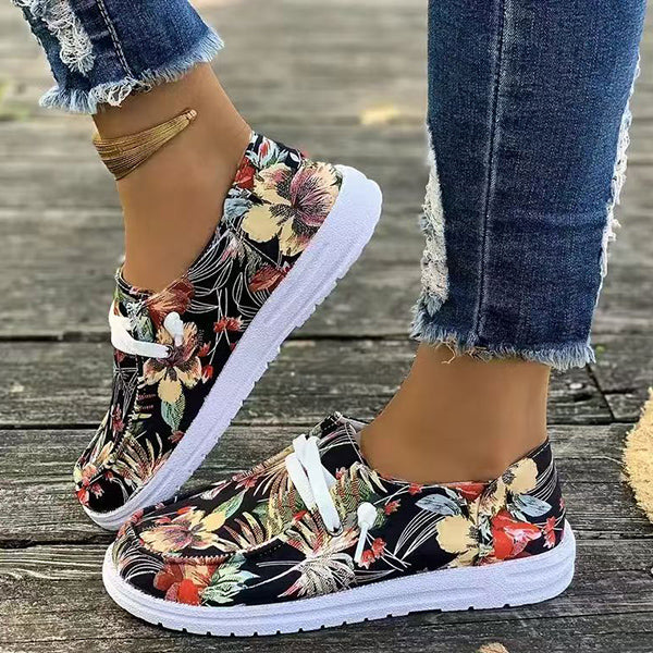 🔥LAST DAY 70% OFF - Women's Casual Comfy Floral Print Canvas Shoes