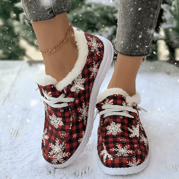 LAST DAY 50% OFF-Women's Christmas Style Plush Comfort Winter Snow Boots